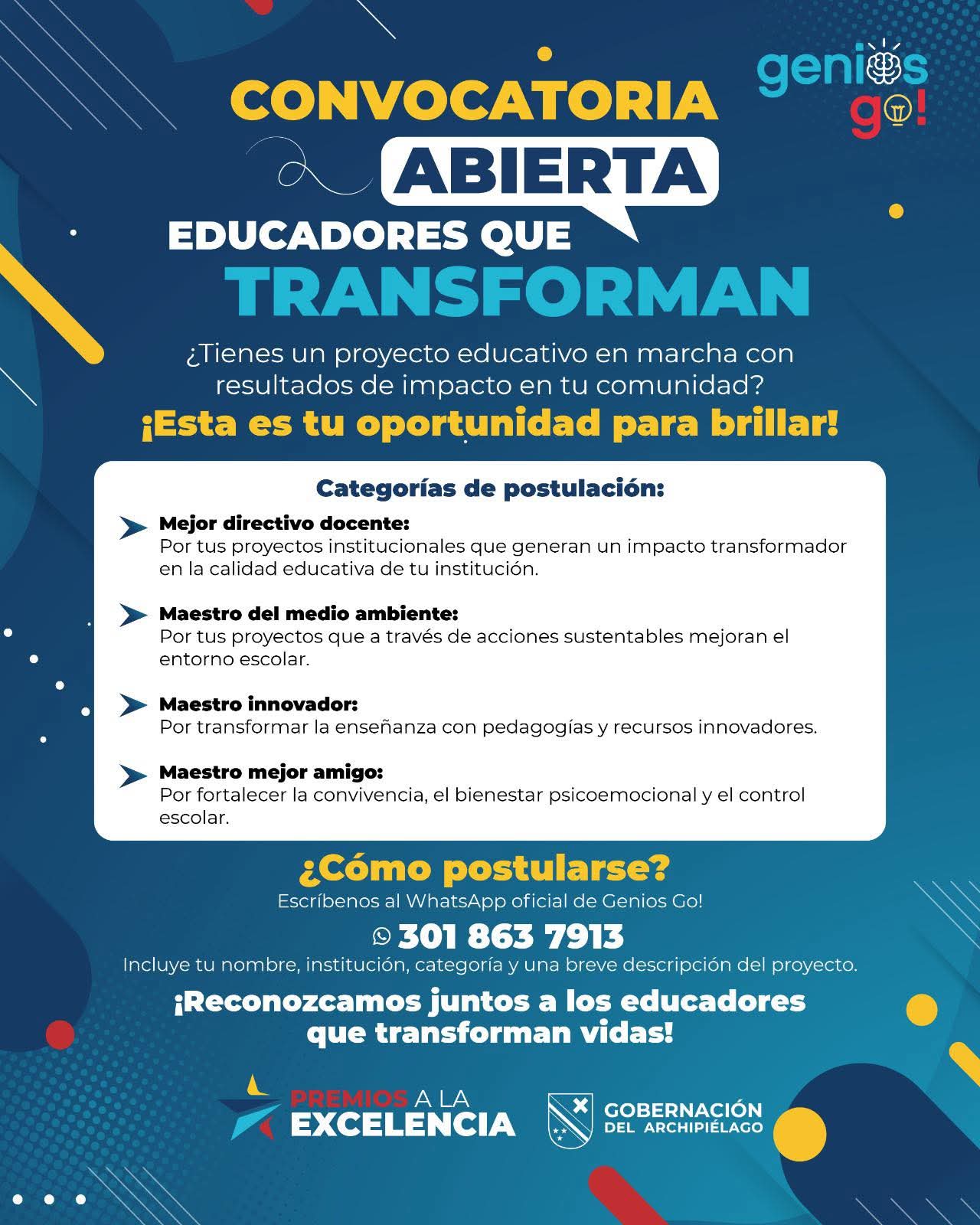 Genios Go Lanza Los Premios A La Excelencia Para Reconocer A Los Maestros Que Transforman Vidas